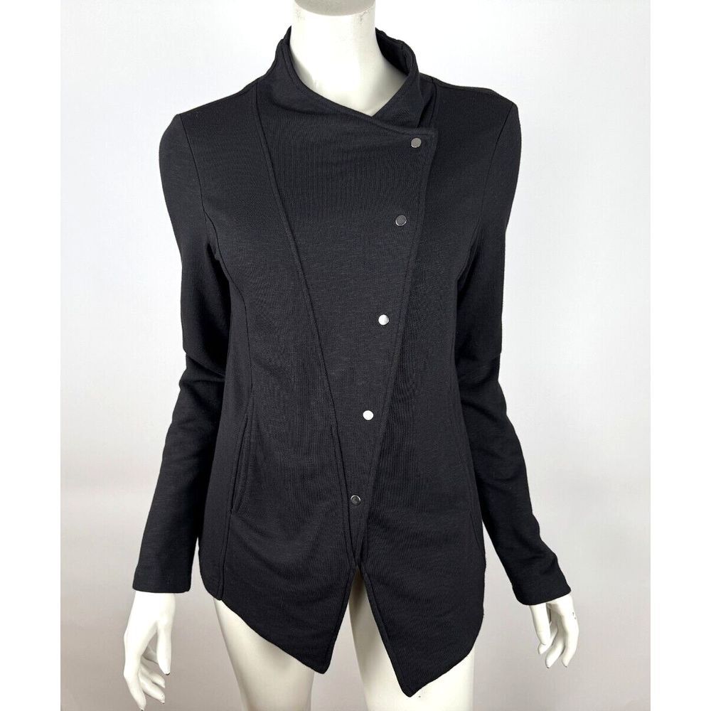 Eileen Fisher Modal Organic Cotton Moto Jacket Women XS Long Sleeve Stretch
